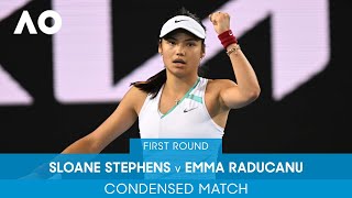 Sloane Stephens v Emma Raducanu Condensed Match 1R  Australian Open 2022 [upl. by Eremaj792]