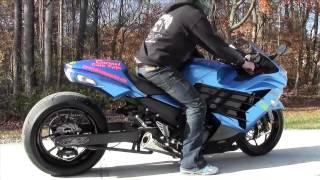 Garwood Custom Cycles Showcases the 2012  2013 ZX14 Brocks Alien Head Exhaust Motorcycle Video [upl. by Hartmann]