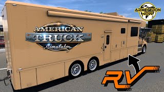 Motorhome Mod Freightliner Style  American Truck Simulator [upl. by Einomrah]