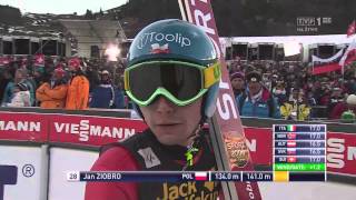 Jan Ziobro 141 m  II seria  Zwycięstwo Engelberg 20132014  K125 [upl. by Ahsiral568]