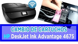 🤩 TIP  Reemplazo de cartuchos impresora HP DeskJet Ink Advantage 4675 e instalación con WiFi Direct [upl. by Guenevere]