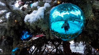 Visiting Bratislava Christmas Market in the Snow [upl. by Kirst]