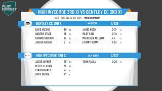 High Wycombe 3rd XI v Bentley CC 3rd XI [upl. by Ednyl]