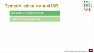 La Nómina ¿Qué es el cálculo anual de ISR [upl. by Kaliski]