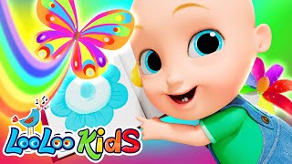 Colors and One Little Finger  more Kids Songs Lyrics and Childrens Music  LooLoo Kids [upl. by Eardna33]