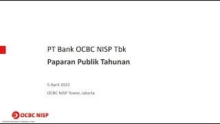 Public Expose  Pubex NISP  Bank OCBC NISP Tbk tahun 2022 [upl. by Pillyhp]