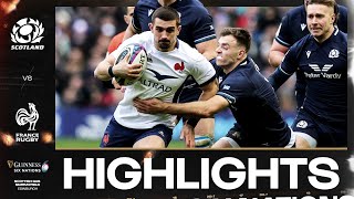 HIGHLIGHTS  🏴󠁧󠁢󠁳󠁣󠁴󠁿 SCOTLAND V FRANCE 🇫🇷  2024 GUINNESS MENS SIX NATIONS RUGBY [upl. by Rolanda]