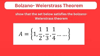 BolzanoWeierstrass Theorem with solved example [upl. by Layla477]