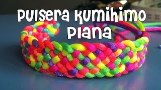 DIY pulsera kumihimo plana  DIY Kumihimo bracelet [upl. by Merta]