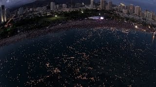 Lantern Floating Hawaii by Drone [upl. by Dang]