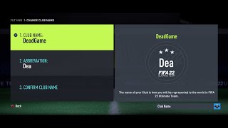 HOW TO CHANGE YOUR CLUB NAME IN FIFA ULTIMATE TEAM [upl. by Carrington]