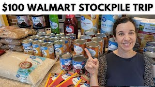 100 Stockpile Trip to Walmart  What Can 100 Buy Now for Your Prepper Pantry Stockpile [upl. by Naerb]