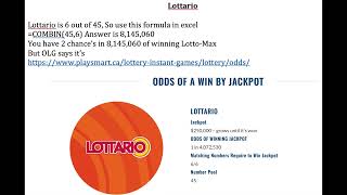 Lottario Odds 👀 💰💰👀💵💵💥💥👀 [upl. by Annael802]