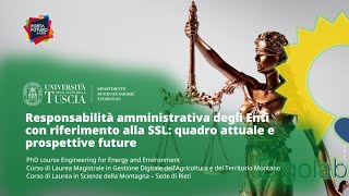 🖥️ WEBINAR  RESPONSABILITÀ AMMINISTRATIVA DEGLI ENTI CON RIFERIMENTO ALLA SSL [upl. by Innus89]