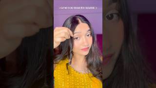 Easy straightener hack  soft curl with straightener🌸🥰 shorts short curl hack straighthair [upl. by Gerc]