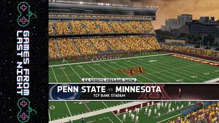 Penn State vs Minnesota  2024 Season  EA Sports NCAA Football 14 Exhibition Game [upl. by Ailongam]