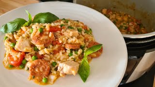 Chicken and chorizo risotto in Ninja foodi pressure cooker  instapot [upl. by Tarr518]