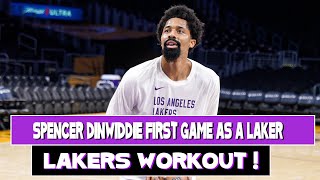 Lakers Workout Spencer Dinwiddies first game as a Laker [upl. by Rieth]