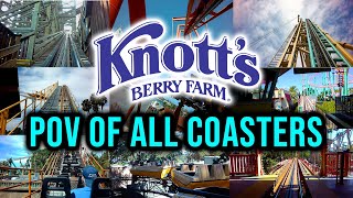 Knotts Berry Farm All Roller Coasters POV Compilation in 4K [upl. by Horacio687]