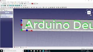 FreeCAD BuchstabenText einfügen  Namensschild Tutorial Deutsch [upl. by Elauqsap]