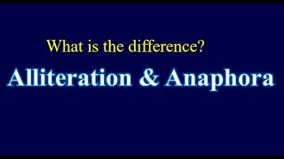 Alliteration and Anaphora Figure of speech with examples [upl. by Karr]