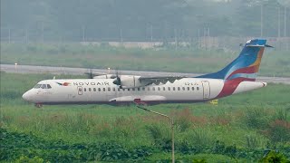 NovoAir ATR72500S2AJL landing at Sylhet Airport from Dhaka Domestic Flight [upl. by Kciredec]