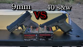 9mm VS 40 sampw Ballistics Gel Test [upl. by Klemens]