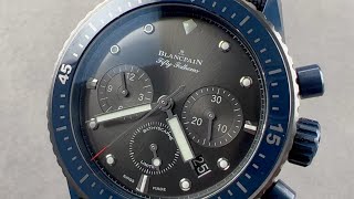 Blancpain Fifty Fathoms Bathyscaphe Chronograph Ocean Commitment II 5200 0310 G52A Review [upl. by Elyad]