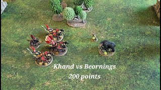 MESBG battle report Khand vs the Beornings 200 points [upl. by Drofdarb]