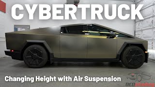 Cybertruck  Changing the Height with Air Suspension [upl. by Lahcear]