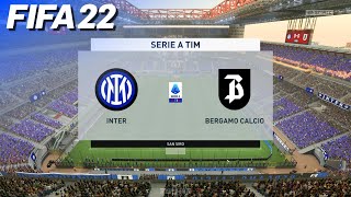 FIFA 22  Inter Milan vs Bergamo Calcio Atalanta  San Siro  PS5 [upl. by Euqinaj]