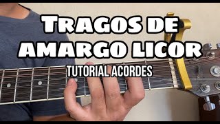 TRAGOS DE AMARGO LICOR TUTORIAL ACORDES [upl. by Kcerb512]