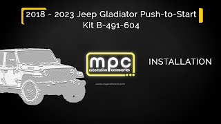 mpc  Remote Start Installation for 20182023 OEM Jeep WranglerGladiator  PushtoStart [upl. by Alekal142]