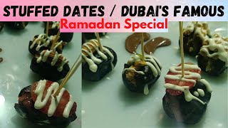 Stuffed Dates khajoor  Dubais Famous  different ways to stuff dates  Ramadan Special  Eid [upl. by Pinto850]