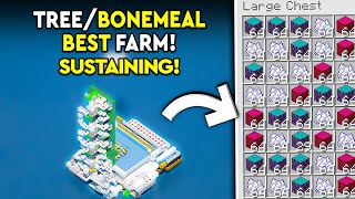 Minecraft TreeBoneMeal Farm Tutorial  Sustaining  48000HR [upl. by Gney]