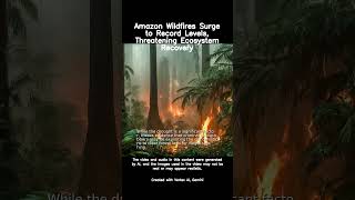 Amazon Wildfires Surge to Record Levels Threatening Ecosystem Recovery new shorts [upl. by Haidej680]