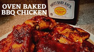 Easy Oven Baked BBQ Chickencrispy oven baked BBQ chicken [upl. by Eedebez]