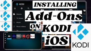 How to Install AddOns on Kodi on iPhoneiPad [upl. by Nospmis]