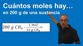 ¿Cuántos moles hay en 200g de una sustancia [upl. by Kayle552]