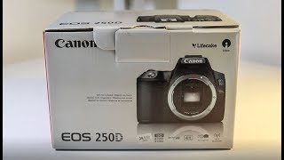 250d Canon SL3  Unboxing amp First Impressions [upl. by Kuster]