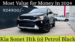 Kia Sonet Htk o Petrol 2024 WalkAround Review in Details Value for money in 2024🔥🔥🔥 [upl. by Nodyarb25]