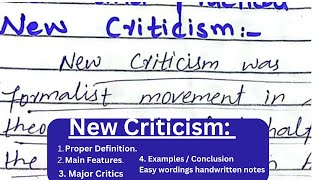 New Criticism  Literary theory in English  what is new Criticism [upl. by Haran768]