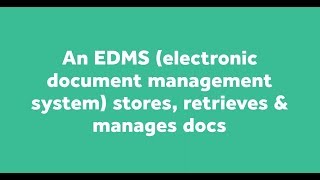 What is an EDMS Explainer [upl. by Ibed37]