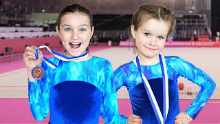 SISTERS GYMNASTICS COMPETITION DAY  Family Fizz [upl. by Phalan898]