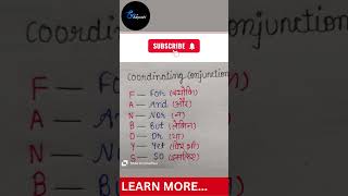 Coordinating Conjunctions FANBOYS in English Grammar English With Aayushi [upl. by Rees]