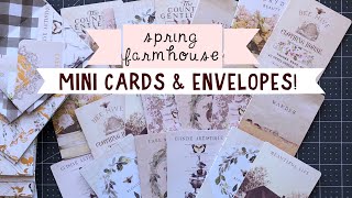 Mini Cards amp Envelopes ✨ Spring Farmhouse  Rediscover Your Stash Series 2020 [upl. by Adena683]