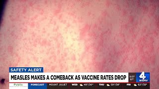 Measles makes a comeback as vaccine rates drop [upl. by Gnort757]