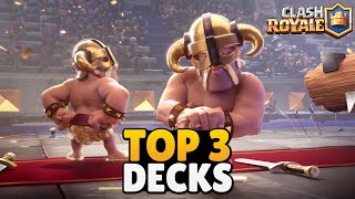 TOP 3 MELHORES DECKS DE BÁRBAROS DE ELITE DO CLASH ROYALE 2 [upl. by Welker]