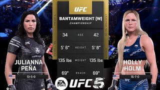 Julianna PEÑA vs Holly HOLM 🥊 UFC 5 Gameplay ufc ufc5 mma easports [upl. by Nostaw23]