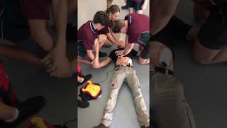 Live CPR training Students conduct a MOCK  Cardiac Arrest and CPR Scenario [upl. by Ferdinanda]